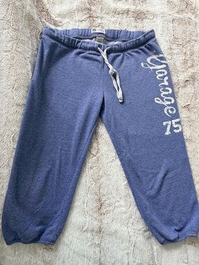 Garage Vintage Y2K Cropped Jogger Sweatpants Capri McBling Athleisure Size S